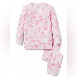 Janie and Jack Good Night Pajamas In Bunny Toile